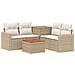 Set di divani 6 pz Beige e Bianco Crema - Foto miniatura 1