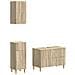 Set di armadietti da bagno in 3 pezzi DELFT Rovere Sonoma - Foto miniatura 1