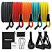 Set Di Fasce Elastiche Per Esercizi Multicolori, Schiuma, Gomma, 160 Cm - Foto miniatura 42