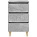 Comodini con Gambe Legno Massello 2pz Grigio Cemento 40x35x69cm - Foto miniatura 4