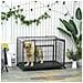 Kennel Gabbia Per Cani Pieghevole Con Freno E Fondo Rimovibile - Grigio - Foto miniatura 6
