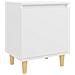 Comodino con Gambe in Legno Massello Bianco 40x30x50 cm - Foto miniatura 2