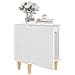 Comodino con Gambe in Legno Massello Bianco 40x30x50 cm - Foto miniatura 4