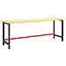 Telaio Banco Da Lavoro Nero E Rosso Opaco 220x57x79 Cm Metallo - Foto miniatura 2
