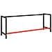 Telaio Banco Da Lavoro Nero E Rosso Opaco 220x57x79 Cm Metallo - Foto miniatura 3