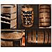 Cantinetta In Legno, Barile In Legno, Da 80 Cm Di Altezza, Botte Di Vino, Scaffale Per Bottiglie Di Alcol, Portabottiglie In Legno (wenge)  - Foto miniatura 2
