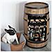 Cantinetta In Legno, Barile In Legno, Da 80 Cm Di Altezza, Botte Di Vino, Scaffale Per Bottiglie Di Alcol, Portabottiglie In Legno (wenge)  - Foto miniatura 3