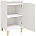Comodino Bianco 40x35x70 Cm In Legno Multistrato - Foto miniatura 3