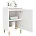 Comodino Bianco 40x35x70 Cm In Legno Multistrato - Foto miniatura 9