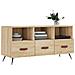Mobile Porta Tv Rovere Sonoma 102x36x50 Cm In Legno Multistrato - Foto miniatura 3