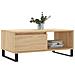 Tavolino Salotto Rovere Sonoma 90x50x36,5 Cm Legno Multistrato - Foto miniatura 3