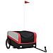 Rimorchio Da Bici Nero E Rosso 45 Kg In Ferro - Foto miniatura 2