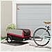 Rimorchio Da Bici Nero E Rosso 45 Kg In Ferro - Foto miniatura 1