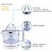 Spremiagrumi Elettrico da 0.6 Litri con Potenza 30W Colore Bianco - Foto miniatura 2