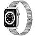 Cinturino Per Apple Watch 38/40/41mm In Acciaio Inossidabile Strass, Argento - Foto miniatura 5