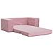 Divano Letto Per Bambini A 2 Posti Rosa In Morbido Peluche - Foto miniatura 3