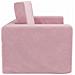 Divano Letto Per Bambini A 2 Posti Rosa In Morbido Peluche - Foto miniatura 4