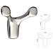 Gancio Da Parete Bull Horn - Appendiabiti Unico Ed Elegante Silver - Foto miniatura 2