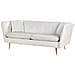 Divano 3 Posti Frederica Velluto Bianco Sporco - Foto miniatura 3