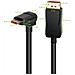 Cavo Audio /Video DisplayPort 1.4 8K M /M Angolato 90° 2m Nero - Foto miniatura 4