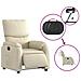 Poltrona Reclinabile Elettrica Crema in Similpelle - Foto miniatura 6