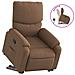 Poltrona Alzapersona Reclinabile Marrone in Tessuto - Foto miniatura 1