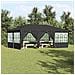 Tenda da festa con 10 pareti laterali Antracite 6x4 m PE - Foto miniatura 2