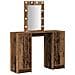 Tavolo da toeletta con luci LED Legno Antico 102x33x135 cm - Foto miniatura 1