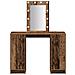 Tavolo da toeletta con luci LED Legno Antico 102x33x135 cm - Foto miniatura 5