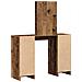 Tavolo da toeletta con luci LED Legno Antico 102x33x135 cm - Foto miniatura 7