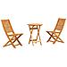 Set Bistro Pieghevole 3 pcs Marrone legno massello di acacia - Foto miniatura 1