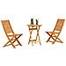 Set Bistro Pieghevole 3 pcs Marrone legno massello di acacia - Foto miniatura 3