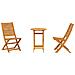 Set Bistro Pieghevole 3 pcs Marrone legno massello di acacia - Foto miniatura 7
