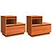 Armadio da Notte 2 pcs Cera marrone 60 x 34 x 51 cm - Foto miniatura 1