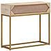 Tavolo Consolle 90x30x76 cm in Legno Massello di Mango e Ferro - Foto miniatura 5