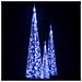 Lusso Casadino -  Set Coni Di Luce Led Acrilico Decorativo Blu 60/90/120 Cm - Foto miniatura 3