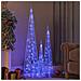 Lusso Casadino -  Set Coni Di Luce Led Acrilico Decorativo Blu 60/90/120 Cm - Foto miniatura 8
