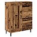 Credenza 2 pcs Legno vecchio Legno Stratificato e Vetro - Foto miniatura 6