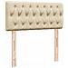 Struttura Letto Pouf con Materasso Crema 90x190 cm in Tessuto - Foto miniatura 9