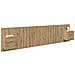 Testata con Comodino 3 pcs Rovere artigianale Legno multistrato - Foto miniatura 3