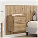 Testata con Comodino 3 pcs Rovere artigianale Legno multistrato - Foto miniatura 4