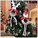 Decorazione Albero Di Natale Orsetto Con Gambe In Tela Rotonda E Campanelli - Foto miniatura 4