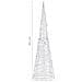 Lusso Casadino -  Piramide Decorativa Cono Luce Led Acrilico Bianco Freddo 90 Cm - Foto miniatura 6
