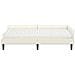 Struttura Letto Angolare con Materasso 2 pcs Crema Velluto - Foto miniatura 5