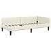 Struttura Letto Angolare con Materasso 2 pcs Crema Velluto - Foto miniatura 6