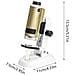 Microscopio educativo digitale per bambini con luce LED, zoom 100-250x, oro - Foto miniatura 3