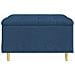 Pouf contenitore con cuscino Blu 80 x 80 x 45 cm Tessuto - Foto miniatura 6