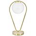 Lampada Da Tavolo Glamy Drop In Ferro Dorato Con Sfera In Vetro Bianco - Foto miniatura 1
