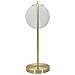 Lampada Da Tavolo Glamy Drop In Ferro Dorato Con Sfera In Vetro Bianco - Foto miniatura 2