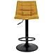 Set 2 Sgabelli Da Bar Middelfart In Velluto Giallo Senape Con Base Nera - Foto miniatura 2